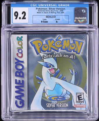 compare product 2000 POKEMON SILVER VERSION NINTENDO GAME BOY COLOR GBC CGC 9.2 A+ SEALED