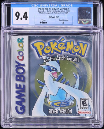 compare product 2000 POKEMON SILVER VERSION NINTENDO GAME BOY COLOR GBC CGC 9.4 A SEALED