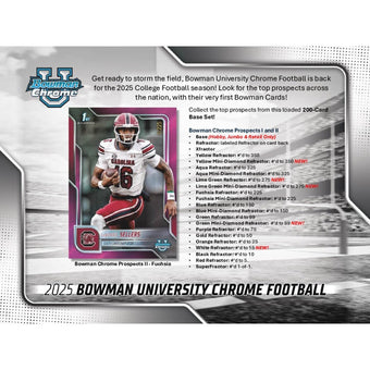 compare product 2025 Bowman Chrome U Football Breakers Delight 10 Box Case