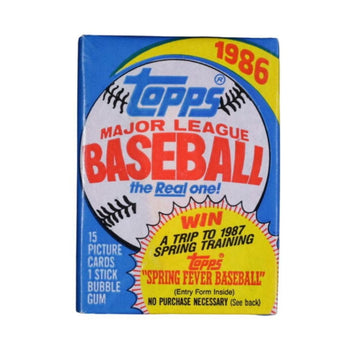 compare product 1986 Topps Baseball Wax Pack