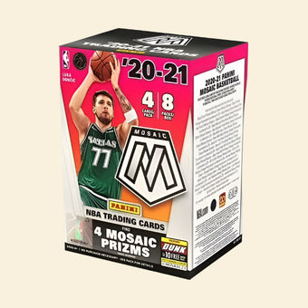 compare product 2020-21 Panini Mosaic Basketball Blaster Box (Orange Fluorescent Prizms)