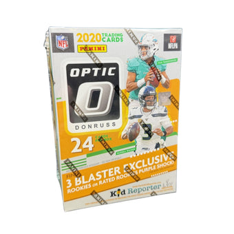 compare product 2020 Panini Donruss Optic Football Purple Shock Blaster Box