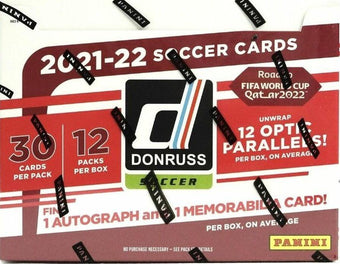 compare product 2021-22 Donruss Road to Qatar Soccer Hobby Box