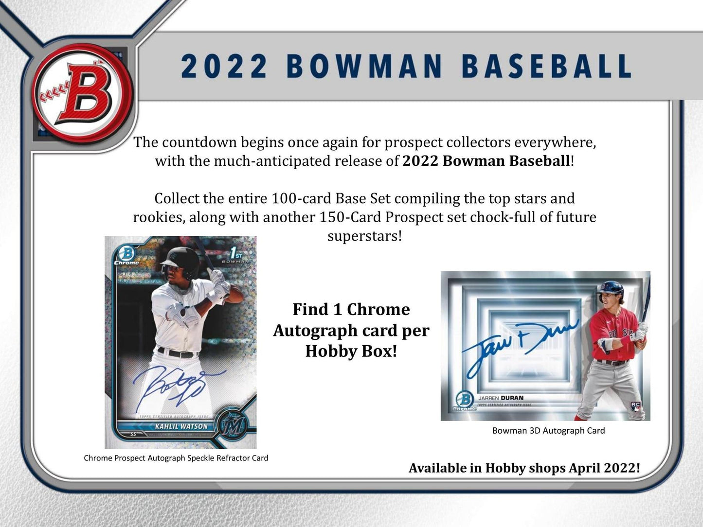 2022 Bowman Baseball Hobby Pack
