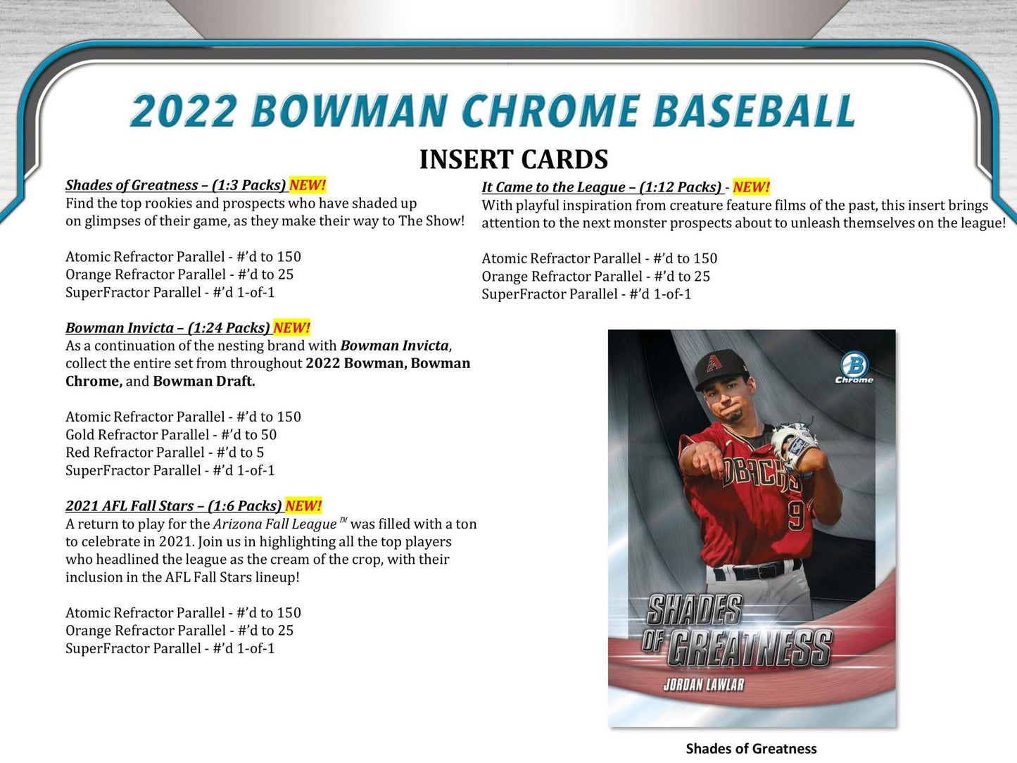 2022 Bowman Chrome Baseball LITE Pack