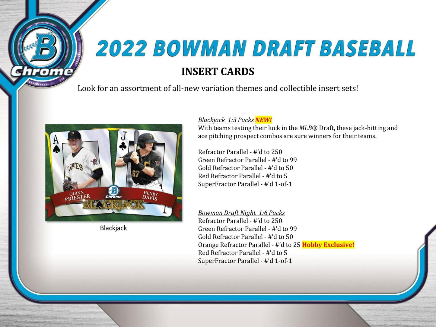2022 Bowman Draft Baseball Hobby Jumbo Pack