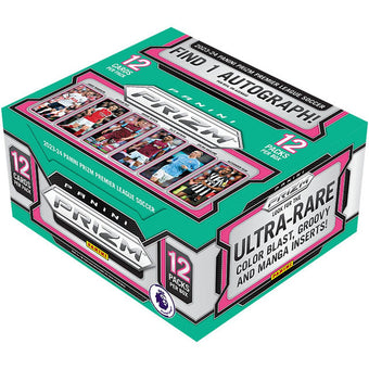 compare product 2023-24 Panini Prizm Premier League Soccer Hobby 12 Box Case
