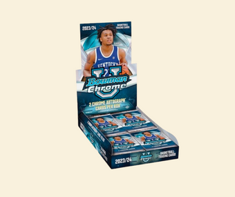 compare product 2023-24 Bowman Chrome University Basketball Hobby Box