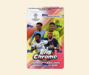 compare product 2021-22 Topps UEFA Champions League Chrome Soccer Lite Hobby Box (RAYWAVE PARALLELS)