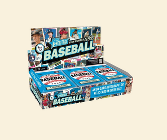 compare product 2023 Topps Heritage High Number Baseball Hobby Box