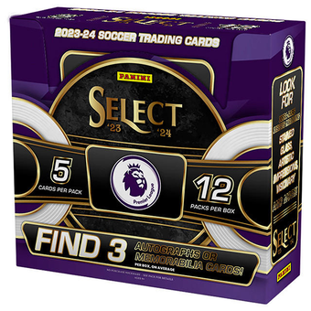 compare product 2023/24 Panini Select EPL Soccer Hobby 12 Box Case