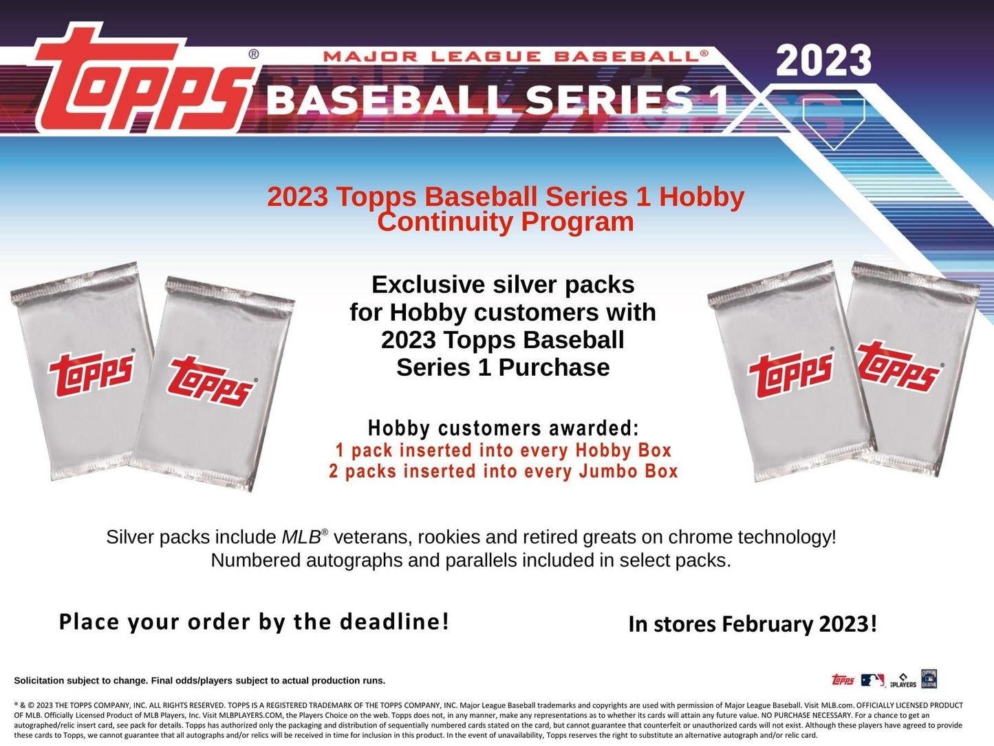 2023 Topps Series 1 Baseball Hobby Pack