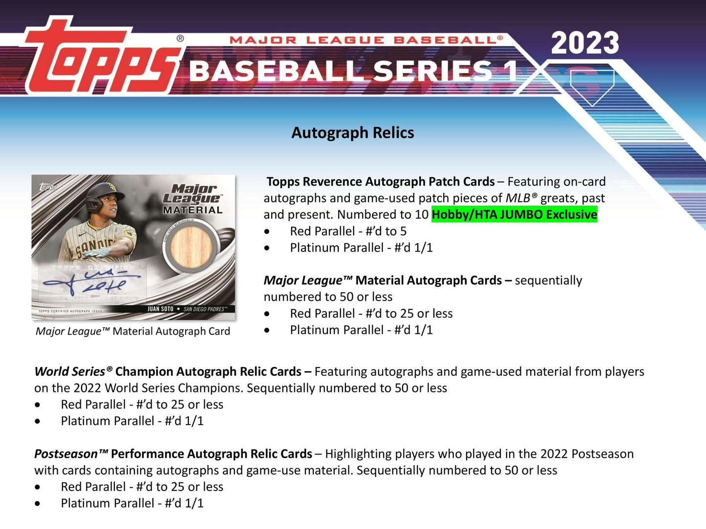 2023 Topps Series 1 Baseball Hobby Pack
