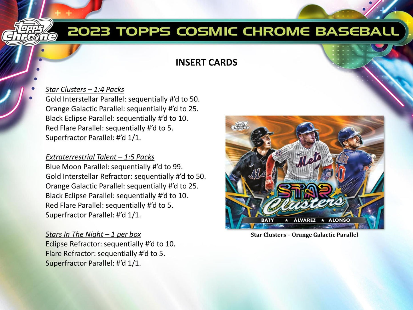 2023 Topps Cosmic Chrome Baseball Hobby Pack