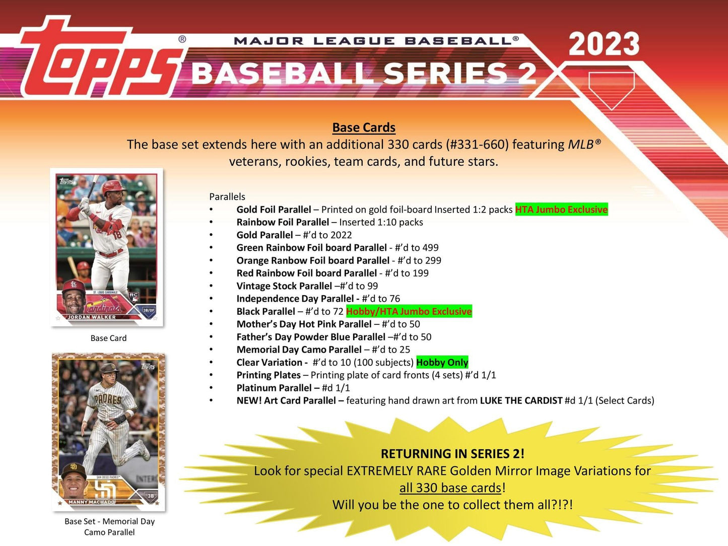 2023 Topps Series 2 Baseball Hobby Jumbo Pack
