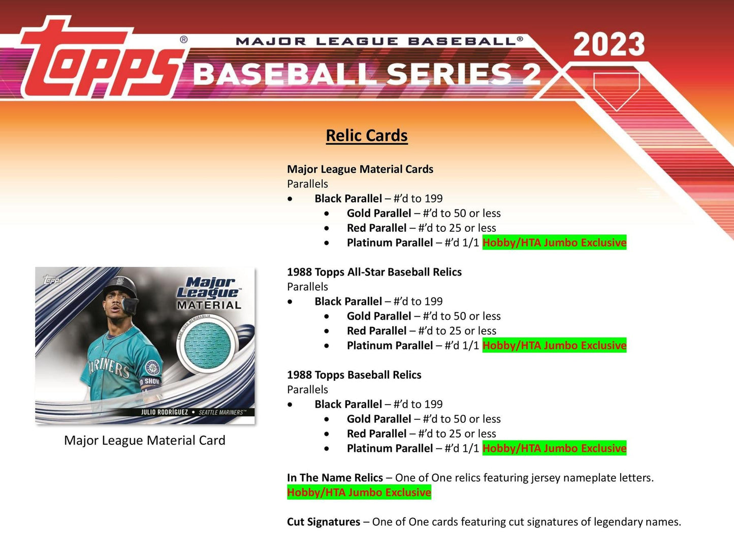 2023 Topps Series 2 Baseball Hobby Jumbo Pack