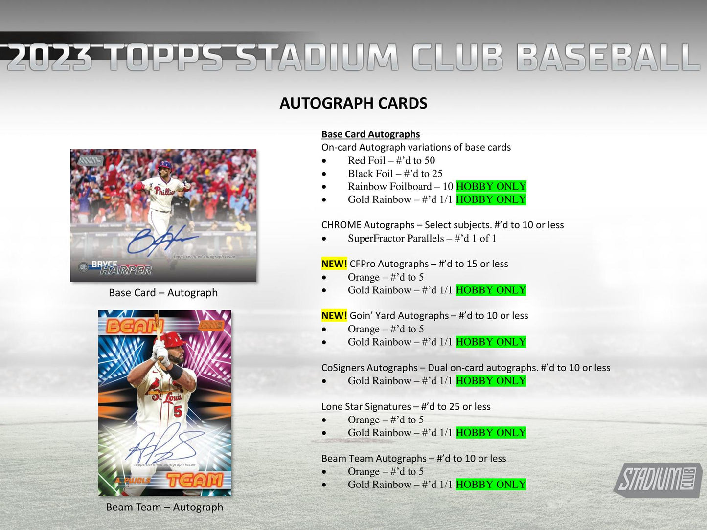 2023 Topps Stadium Club Baseball Hobby Pack