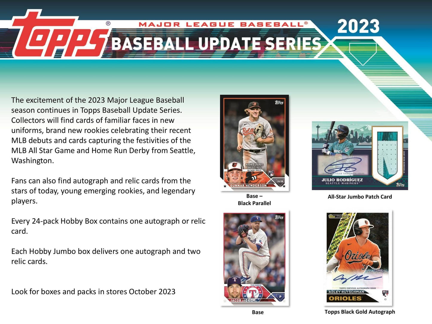 2023 Topps Update Series Baseball Hobby Jumbo Pack