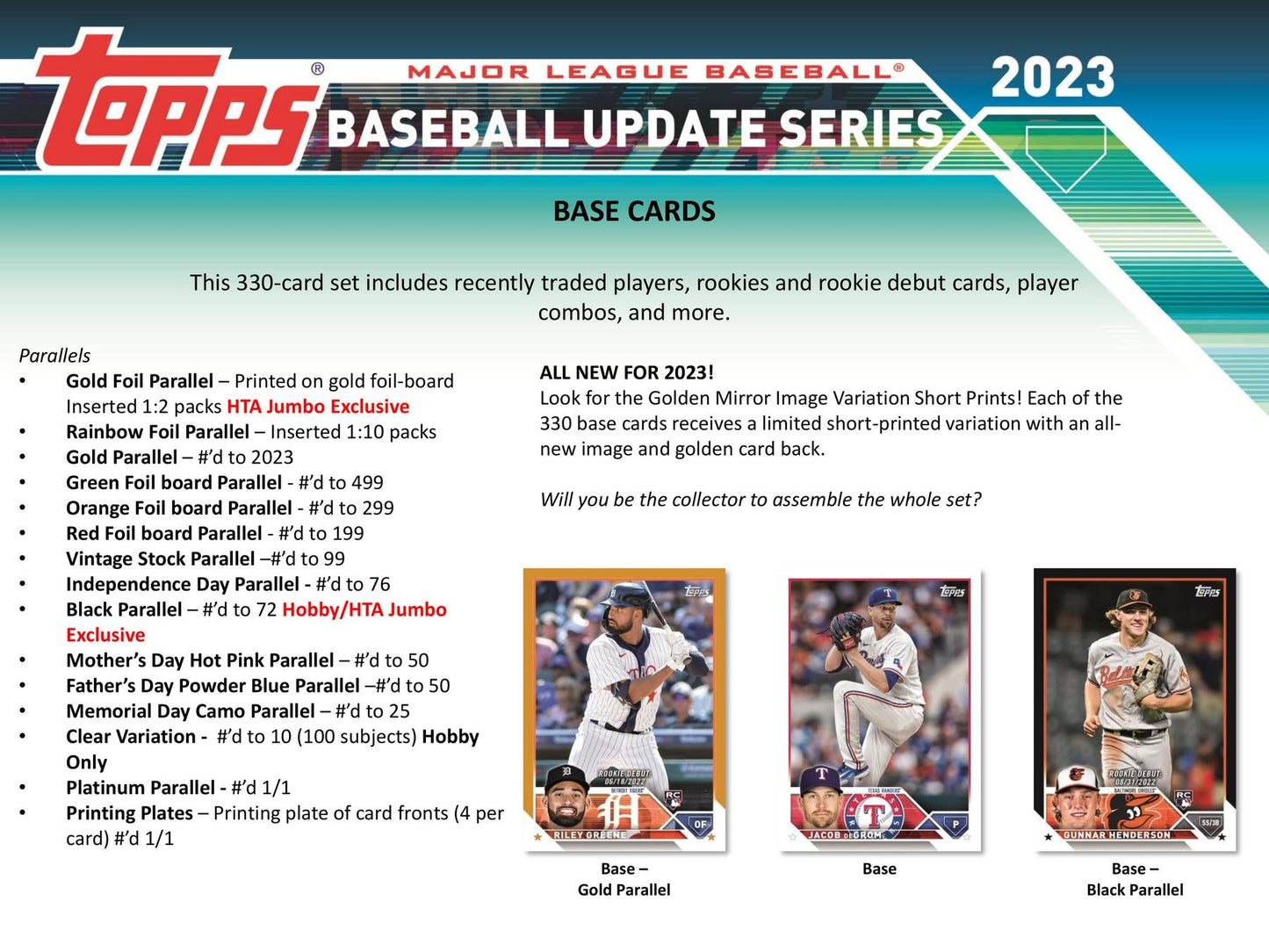 2023 Topps Update Series Baseball Hobby Jumbo Pack