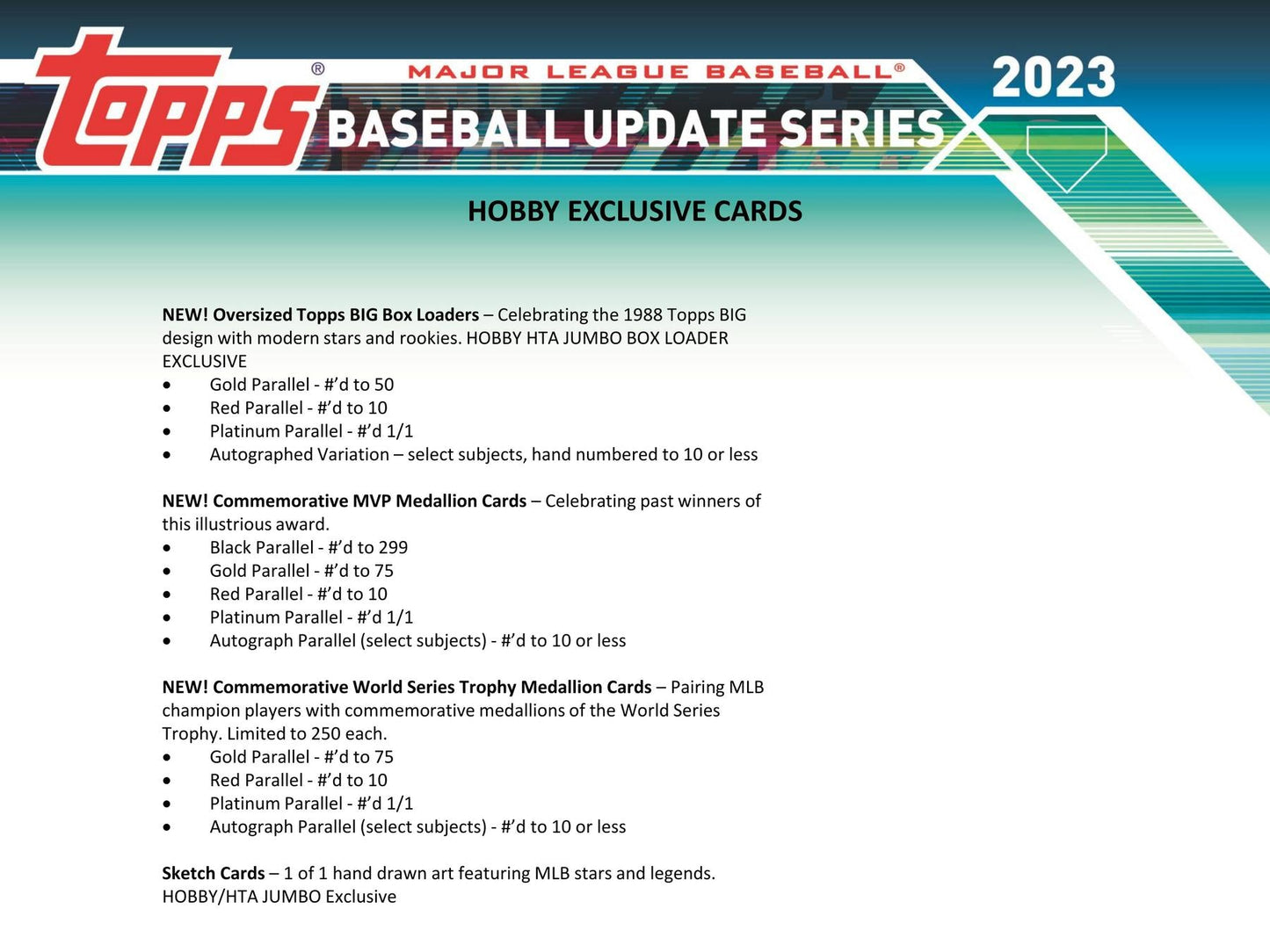 2023 Topps Update Series Baseball Hobby Jumbo Pack