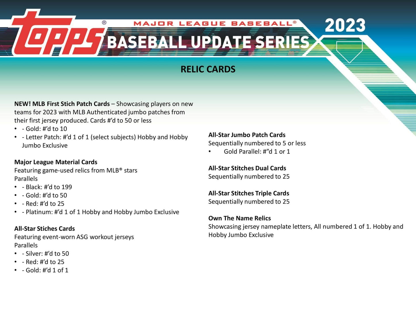 2023 Topps Update Series Baseball Hobby Jumbo Pack