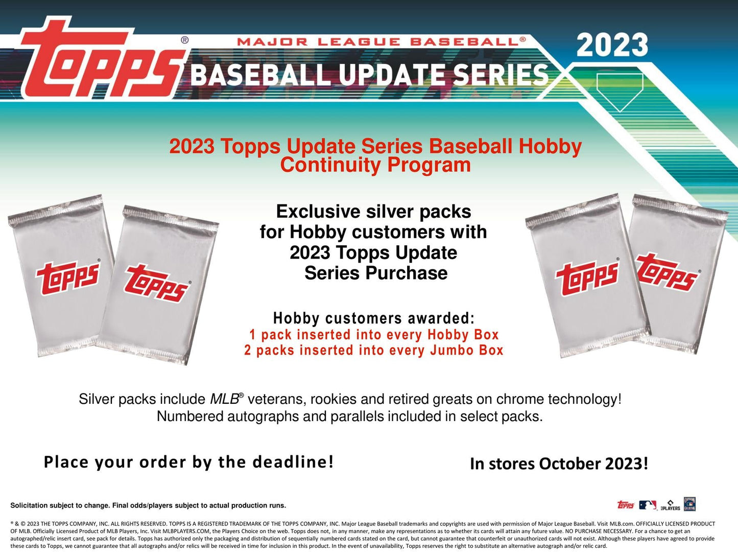 2023 Topps Update Series Baseball Hobby Jumbo Pack
