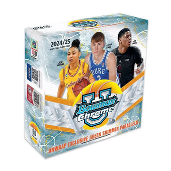 compare product 2024-25 Bowman Chrome University Basketball Mega 20 Box Case