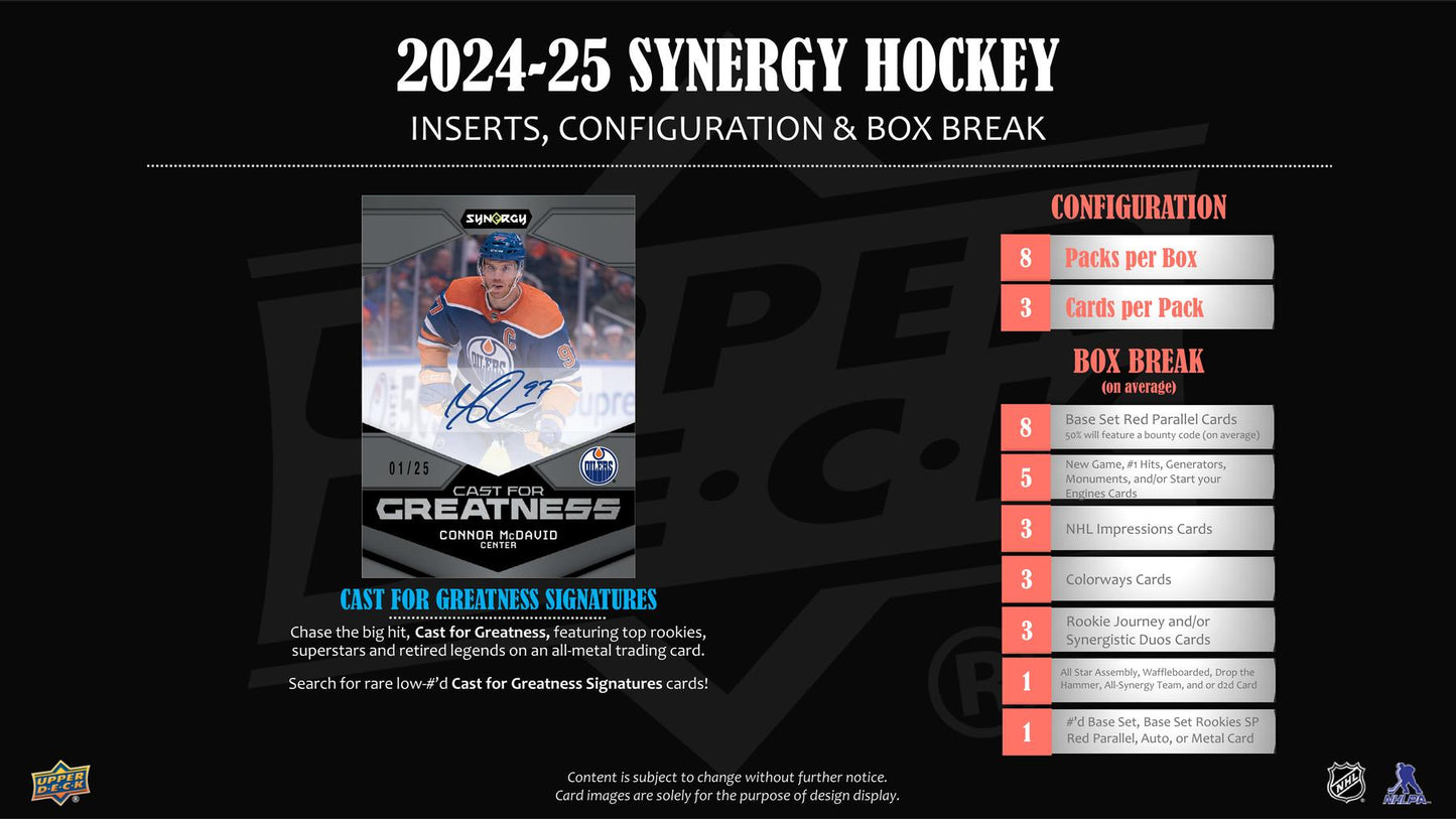 2024/25 Upper Deck Synergy Hockey Hobby Pack