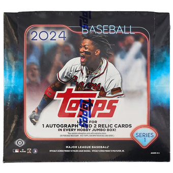 compare product 2024 Topps Series 1 Baseball Jumbo 6 Box Case