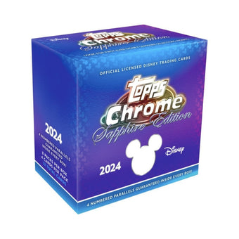 compare product 2024 Topps Disney Chrome Sapphire Edition Box
