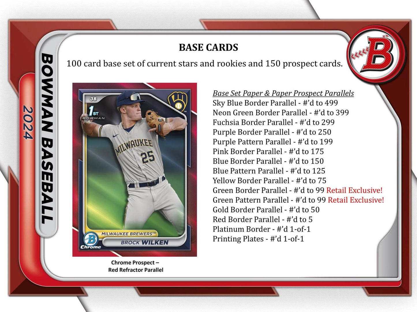 2024 Bowman Baseball Retail Pack