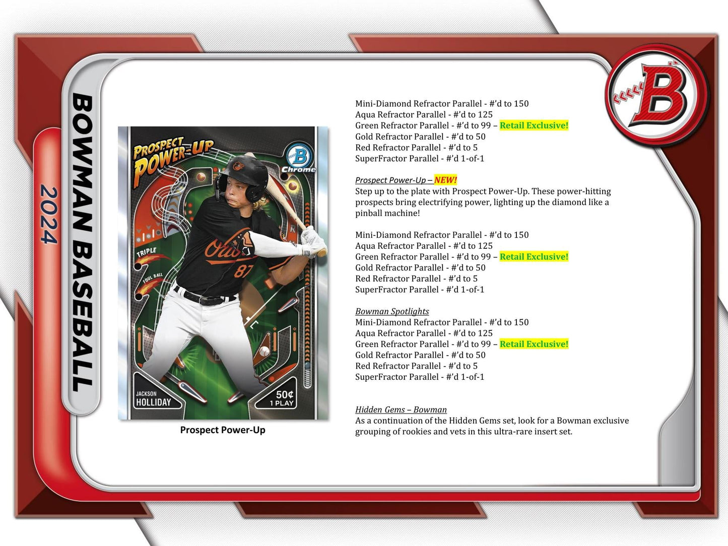 2024 Bowman Baseball Retail Pack
