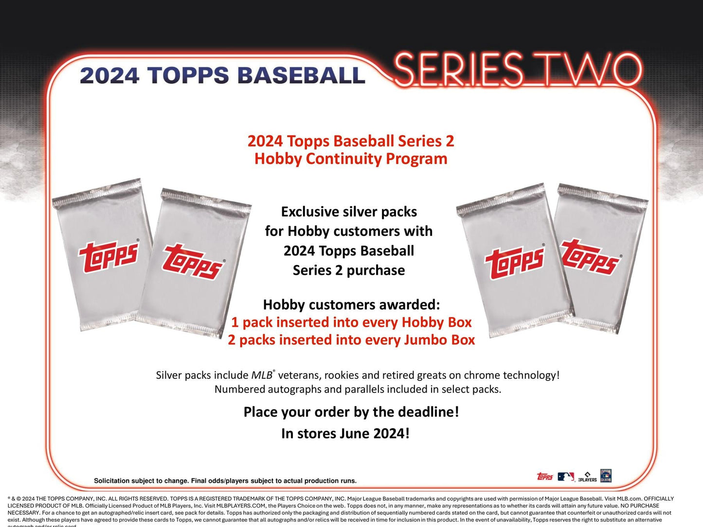 2024 Topps Series 2 Baseball Hobby Pack