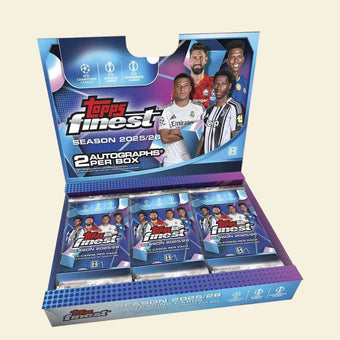 compare product 2025-26 Topps UEFA Club Competitions Finest Soccer Hobby Box