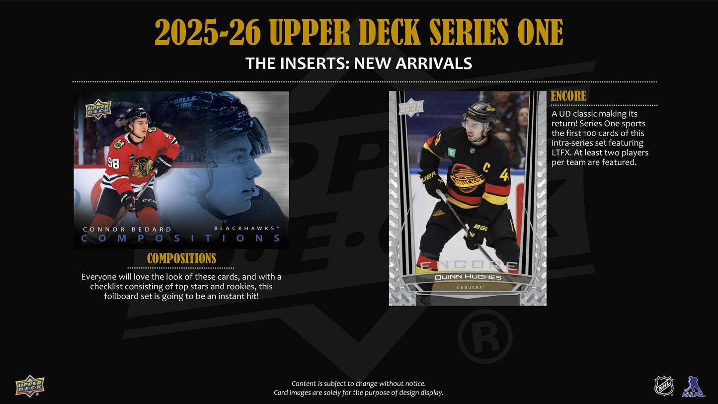 2025/26 Upper Deck Series 1 Hockey Tin (Box)