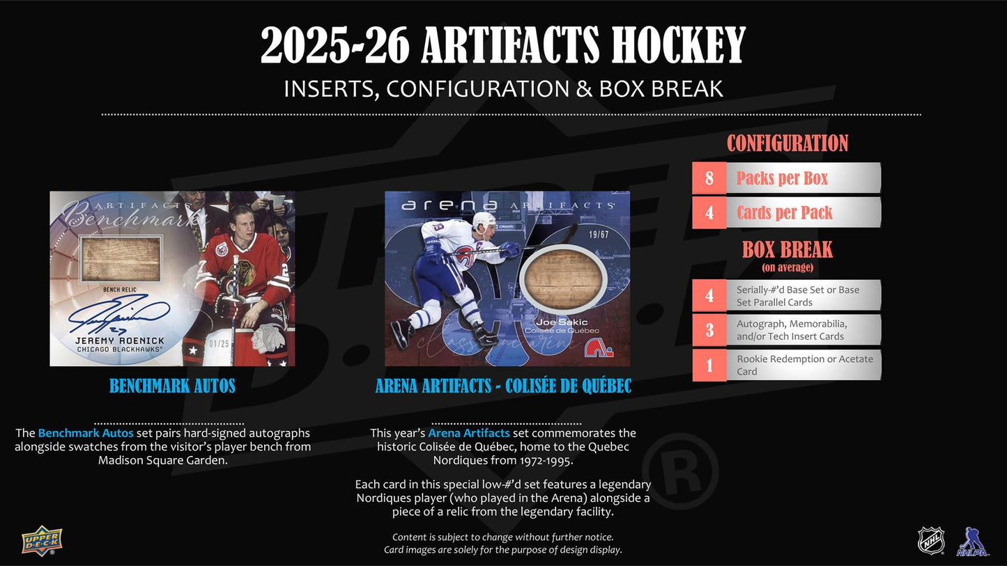 2025/26 Upper Deck Artifacts Hockey Hobby