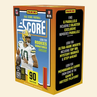 compare product 2025 Panini Score Football Hobby Blaster Box (Orange)