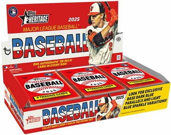 compare product 2025 Topps Heritage Baseball Hobby 12 Box Case