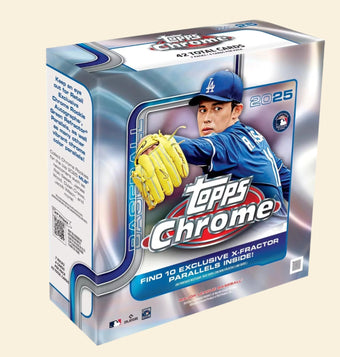 compare product 2025 Topps Chrome Baseball Mega Box