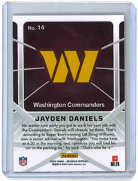 2024 Panini Obsidian Jayden Daniels Atomic Initials Orange Card #14