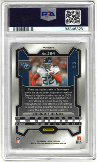 2023 Panini Prizm White Knight Derrick Henry /3 PSA 10 #284