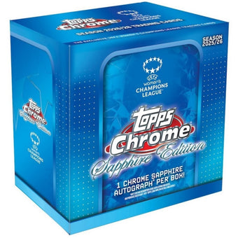 compare product 2025/26 Topps Chrome Sapphire UEFA Women's Champions League Soccer Box