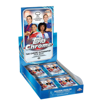 compare product 2025/26 Topps Chrome UEFA Women's Champions League Soccer Hobby Box