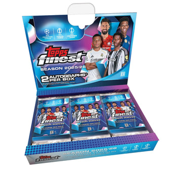 compare product 2025/26 Topps Finest UEFA Club Competitions Soccer Hobby Box