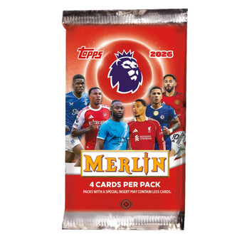 compare product 2025/26 Topps Merlin English Premier League Soccer Hobby Pack