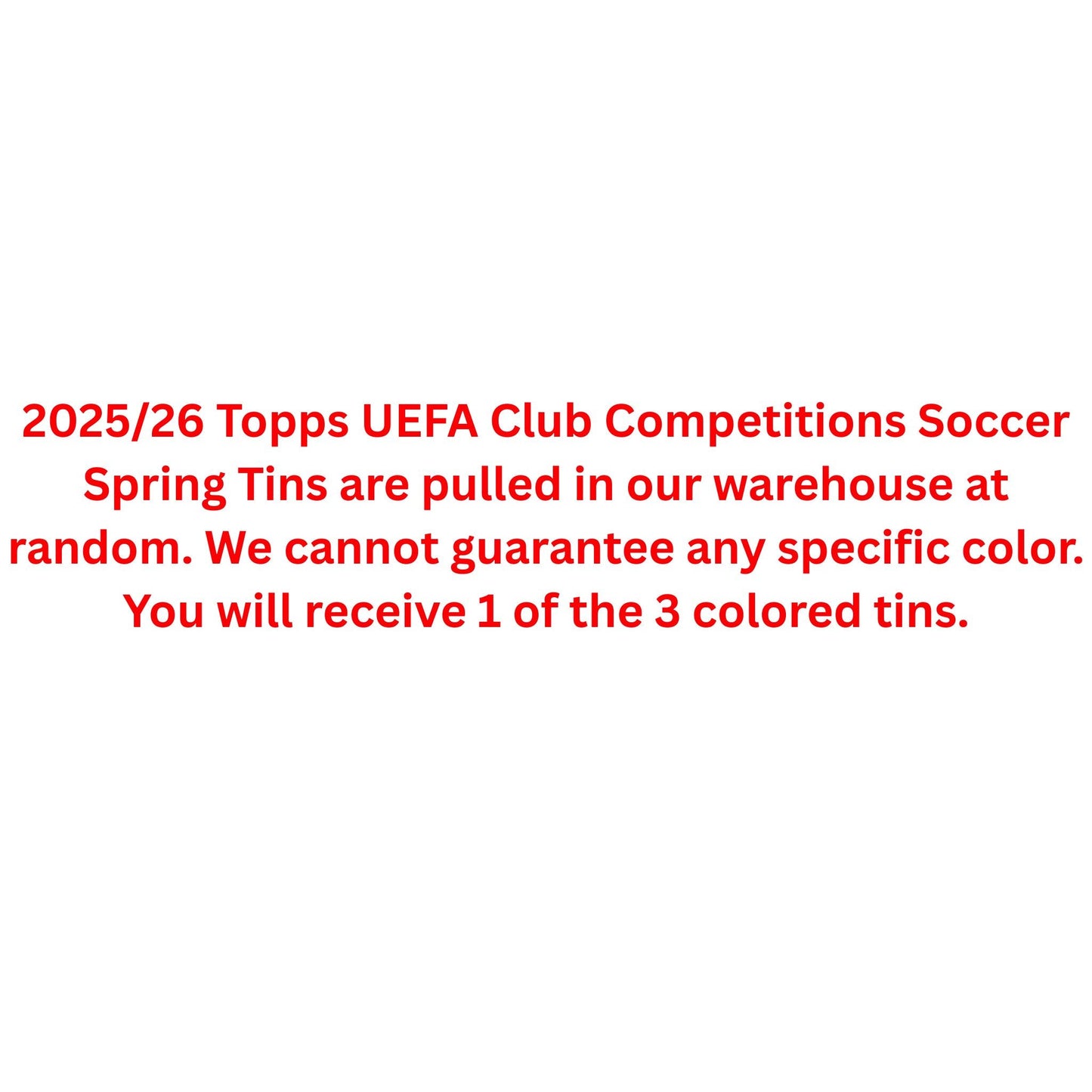 2025/26 Topps UEFA Club Competitions Soccer Spring Tin