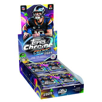 compare product 2025 Topps Chrome Cosmic Football Hobby Box