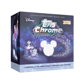 compare product 2025 Topps Chrome Disney Sapphire Edition Box
