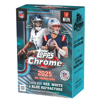 compare product 2025 Topps Chrome Football Blaster Box
