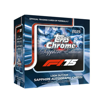 compare product 2025 Topps Chrome Formula 1 Racing Sapphire Edition Box